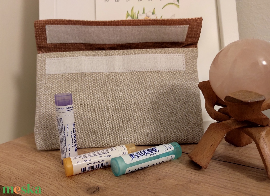 Bézs színű homeopátiás neszesszer - táska & tok - neszesszer - Meska.hu