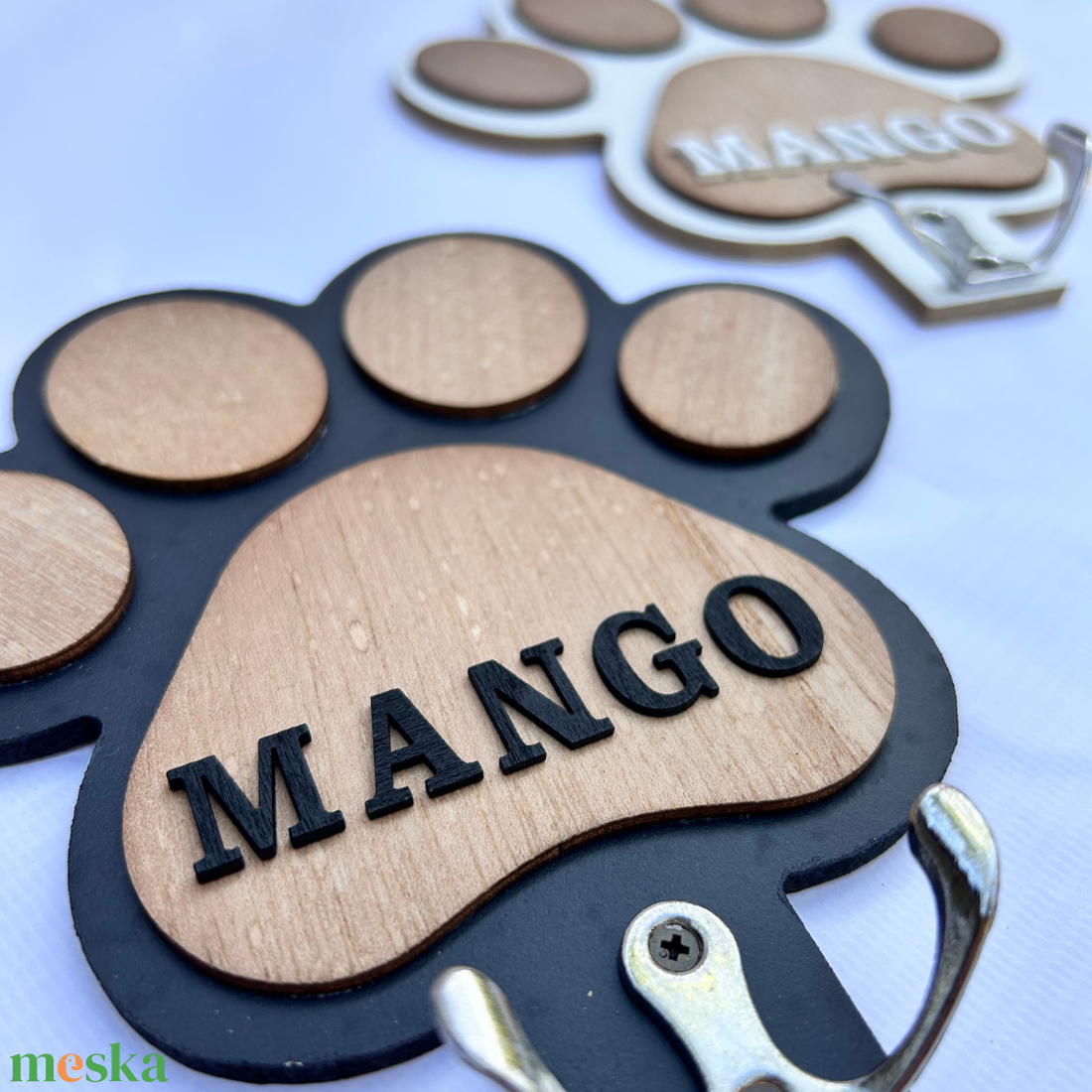 Mancs formájú pórázakasztók (névvel kérhető) - otthon & életmód - kisállatoknak - kutyáknak - kutya póráz - Meska.hu