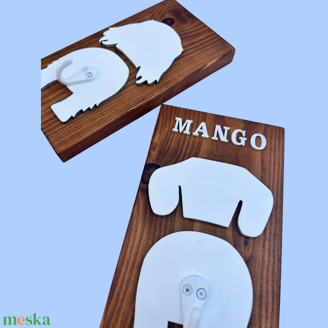 Tacskó mintás pórázakasztó (névvel kérhető) - otthon & életmód - kisállatoknak - kutyáknak - kutya póráz - Meska.hu