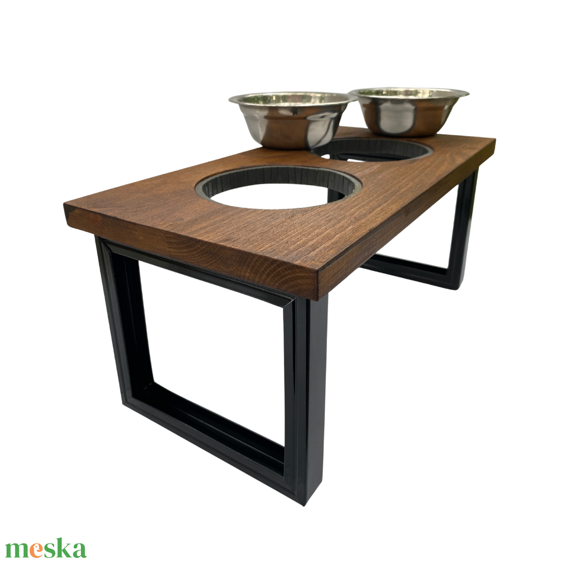 Magasított kutyaetető két tálas - otthon & életmód - kisállatoknak - kutyáknak - kutya etetés - Meska.hu