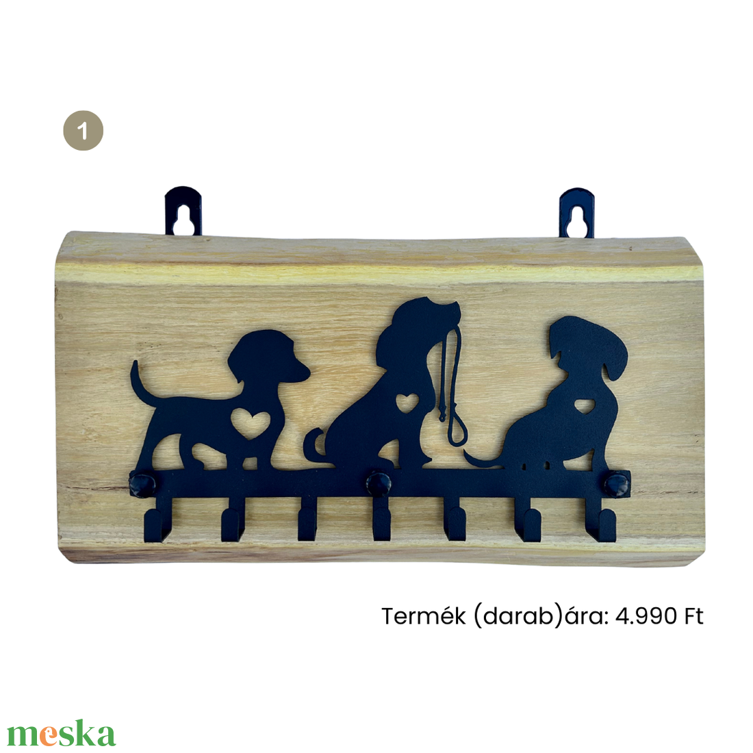 Tacskó mintás pórázakasztók (natúr akácfából) - otthon & életmód - kisállatoknak - kutyáknak - kutya póráz - Meska.hu