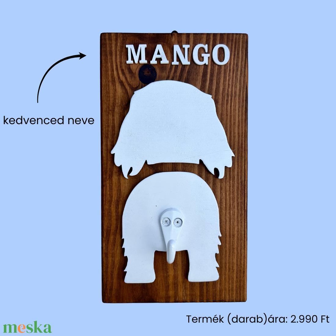 Tacskó mintás pórázakasztó (névvel kérhető) - otthon & életmód - kisállatoknak - kutyáknak - kutya póráz - Meska.hu