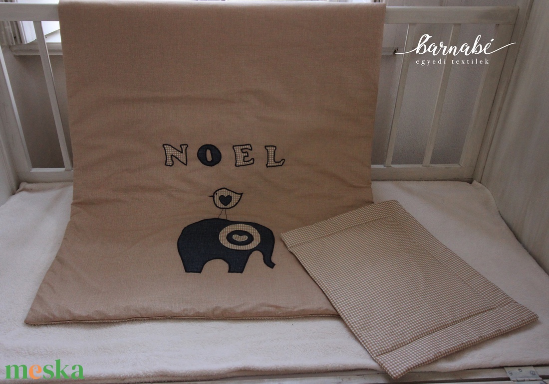 Noel ágynemű elefánttal - otthon & életmód - babaszoba, gyerekszoba - babaszoba, gyerekszoba - Meska.hu