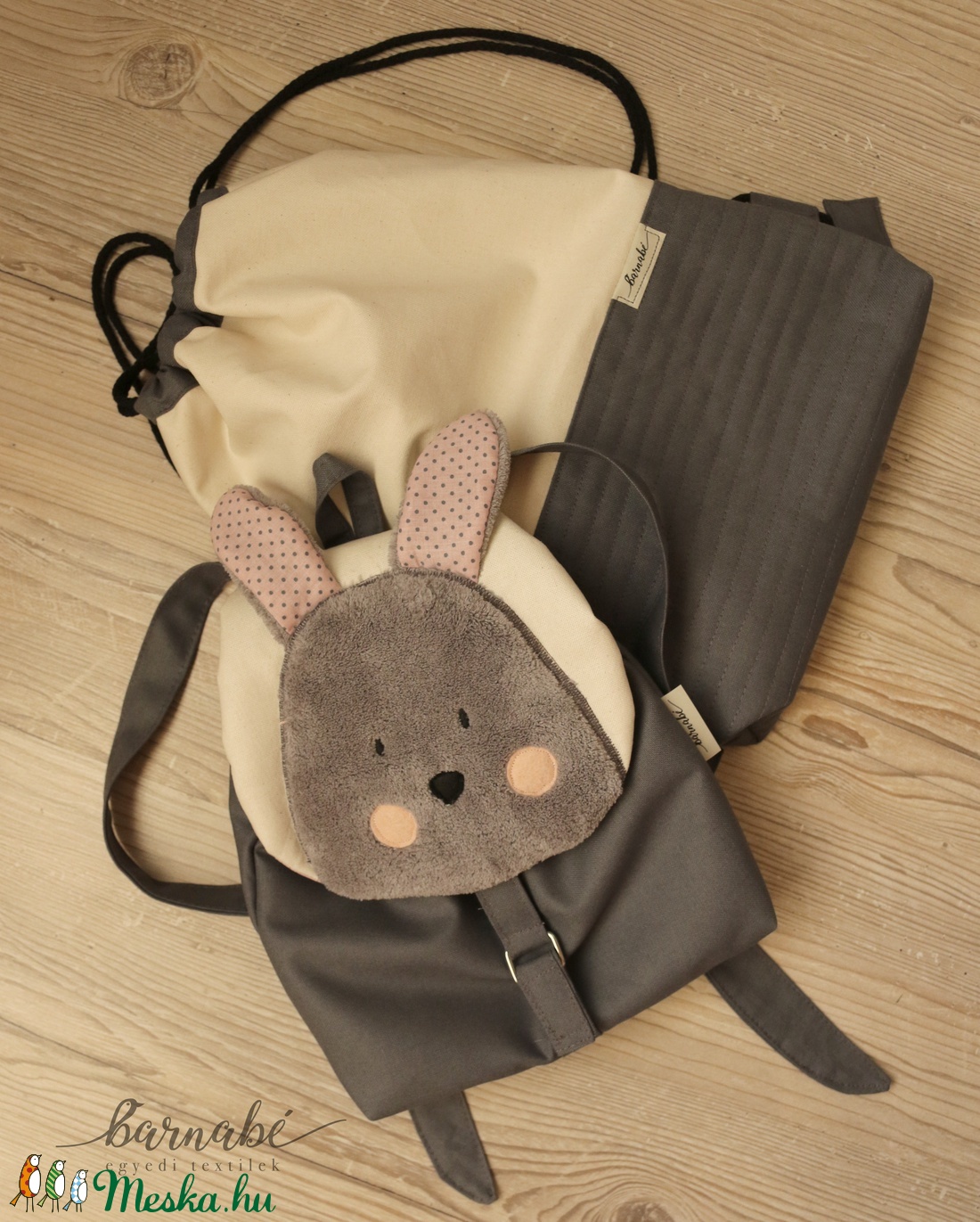 Nyuszis anya-lánya táskák - táska & tok - hátizsák - hátizsák - Meska.hu