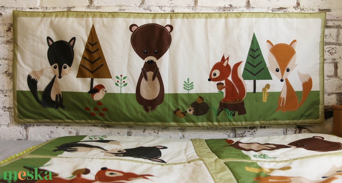 Skandináv erdő mintájú gyermek falvédő kiságy mellé 58x158 cm ágytakaró - otthon & életmód - babaszoba, gyerekszoba - falvédő gyerekszobába - Meska.hu Skandináv erdő mintájú gyermek falvédő kiságy mellé 58x158 cm ágytakaró - otthon & életmód - babaszoba, gyerekszoba - falvédő gyerekszobába - Meska.hu