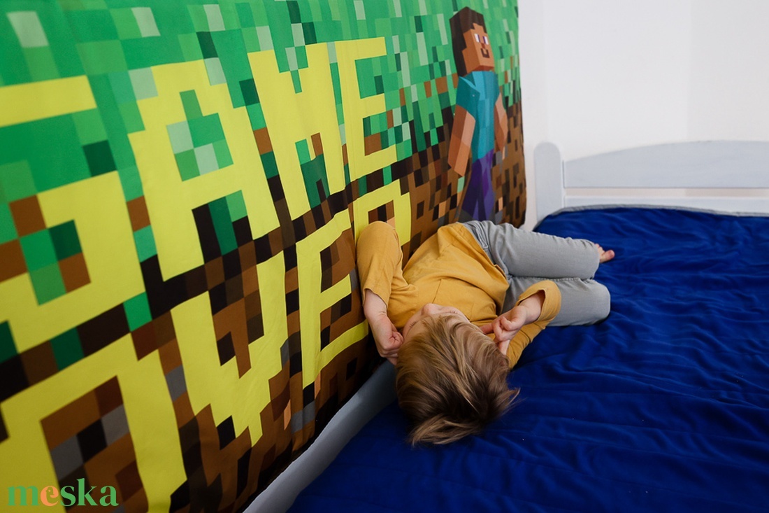 Pixel mintával készült gyermek falvédő - otthon & lakás - babaszoba, gyerekszoba - falvédő gyerekszobába - Meska.hu