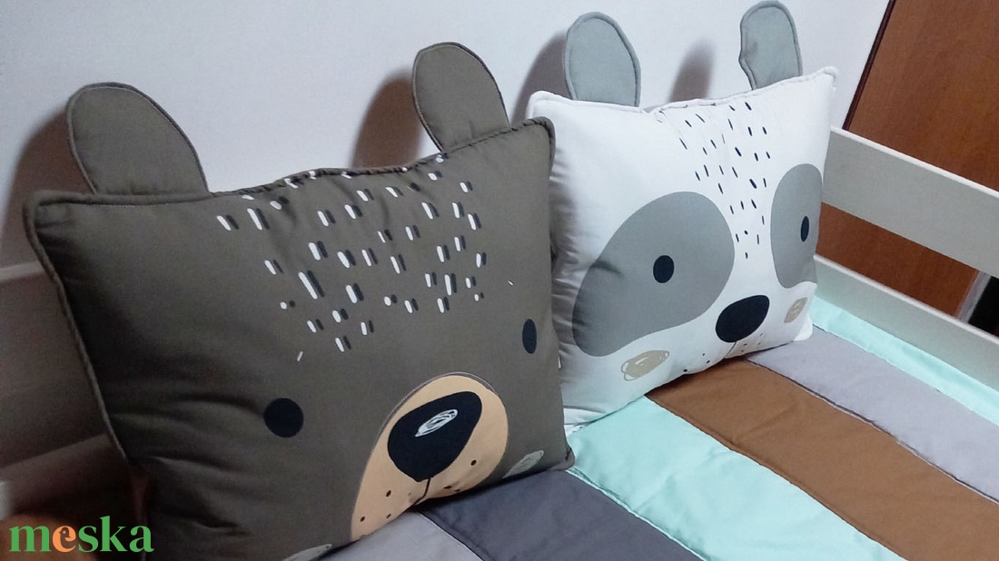 Barnamaci és Pandamaci párnaszett - otthon & életmód - babaszoba, gyerekszoba - falvédő gyerekszobába - Meska.hu Barnamaci és Pandamaci párnaszett - otthon & életmód - babaszoba, gyerekszoba - falvédő gyerekszobába - Meska.hu