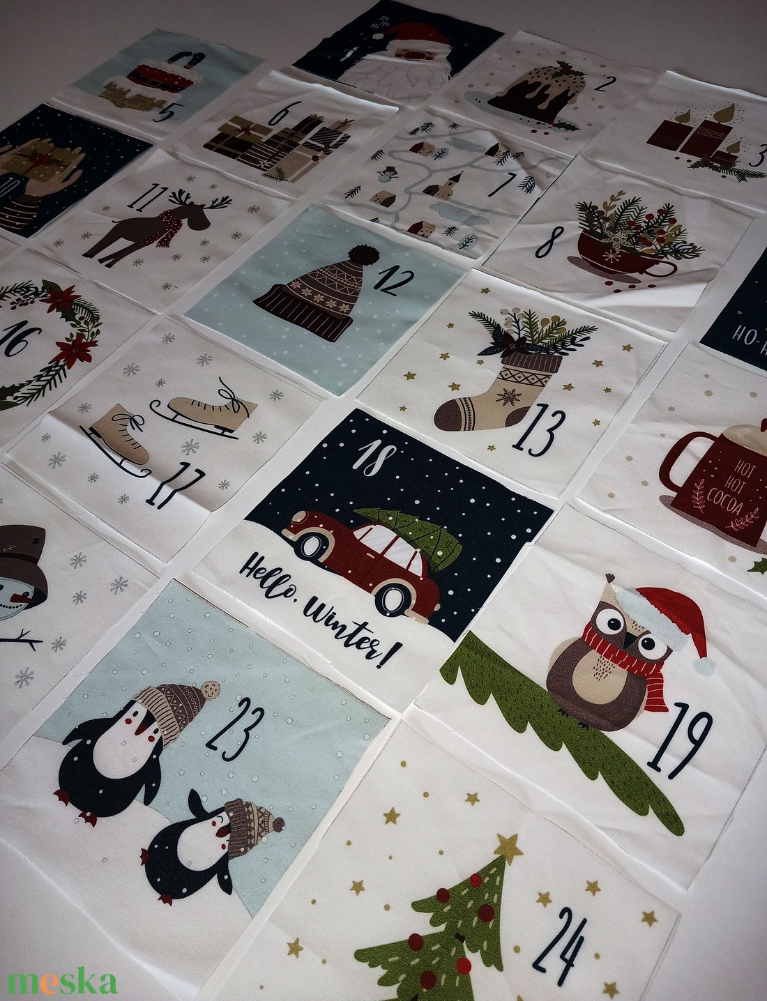 Varrd magad! - adventi kalendárium-textil adventi naptár alap -  - Meska.hu