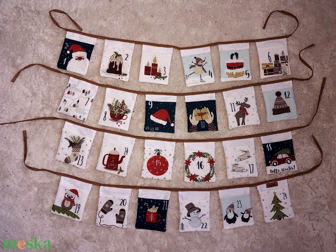 Varrd magad! - adventi kalendárium-textil adventi naptár alap -  - Meska.hu