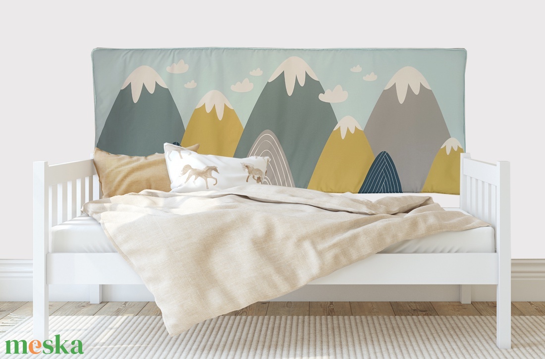 Textil falvédő-faliszőnyeg kisfiúknak hegyvidék mintával - otthon & lakás - babaszoba, gyerekszoba - falvédő gyerekszobába - Meska.hu