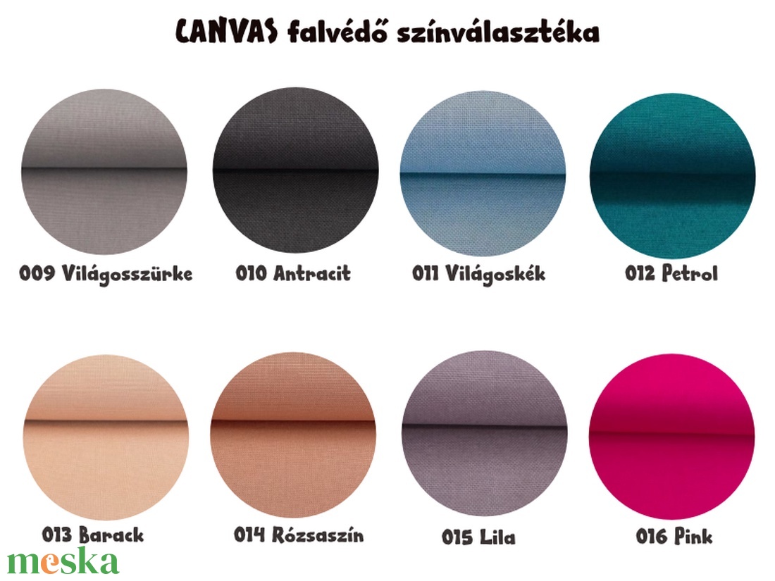 Egyszínű canvas (vastag) textil falvédő gyerekszobába és felnőtteknek is - otthon & életmód - babaszoba, gyerekszoba - falvédő gyerekszobába - Meska.hu