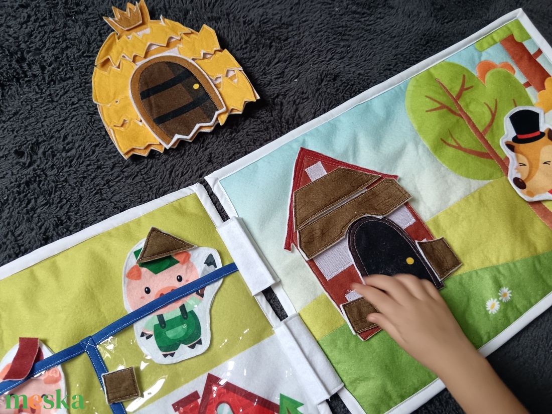 Textil bábszínház alap - otthon & életmód - dekoráció - fali és függő dekoráció - girland, zászlófűzér - Meska.hu