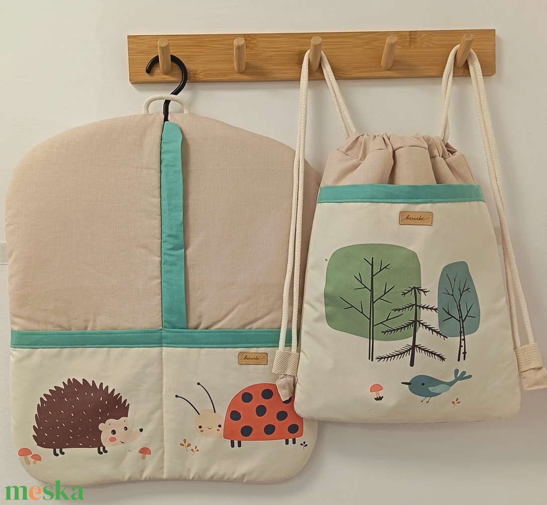 Oviszsák és tornazsák - minimál állatkás mintával - játék & sport - ovis felszerelés - ovis szett - Meska.hu