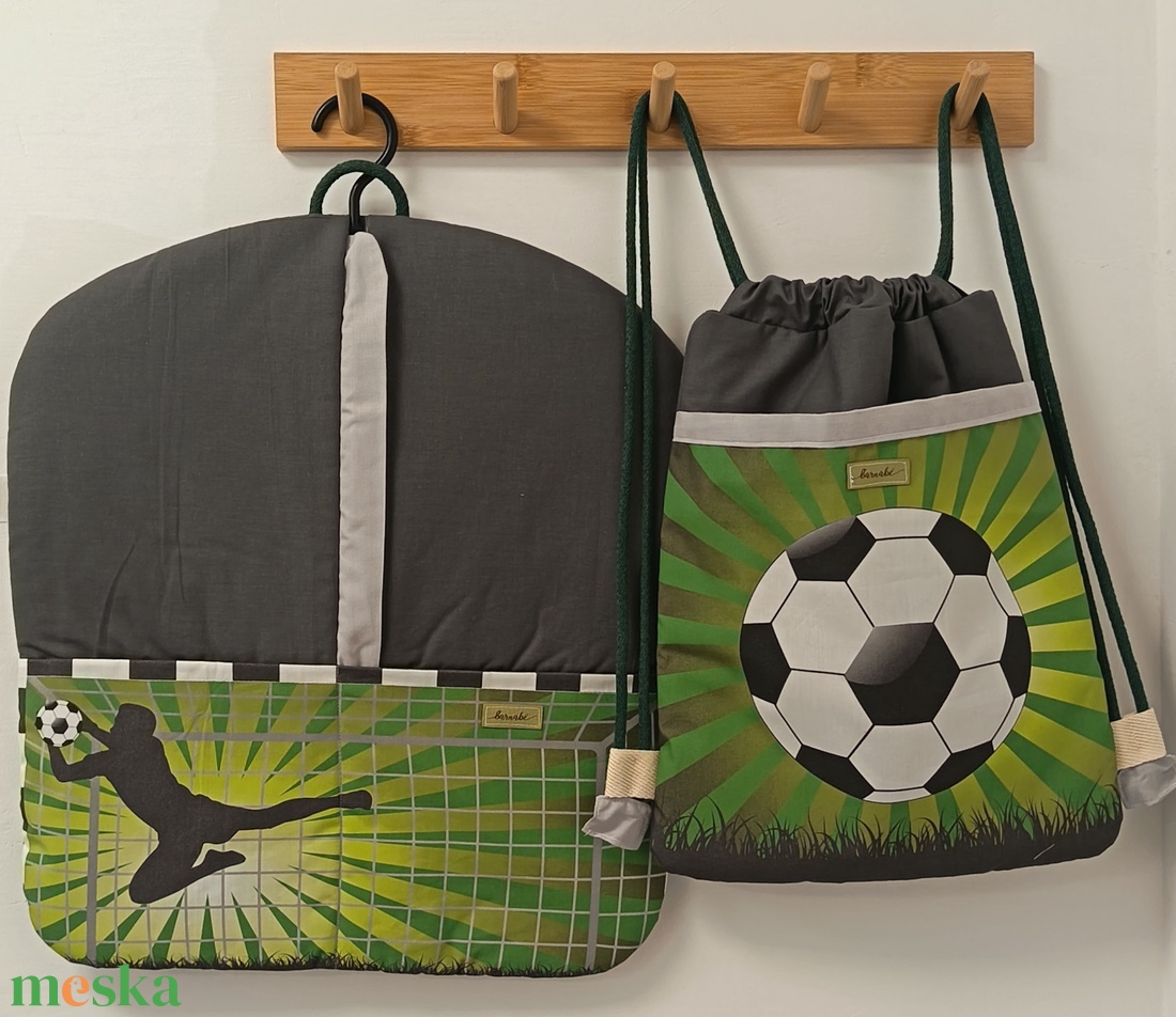 Oviszsák és tornazsák - foci mintával - játék & sport - ovis felszerelés - ovis szett - Meska.hu