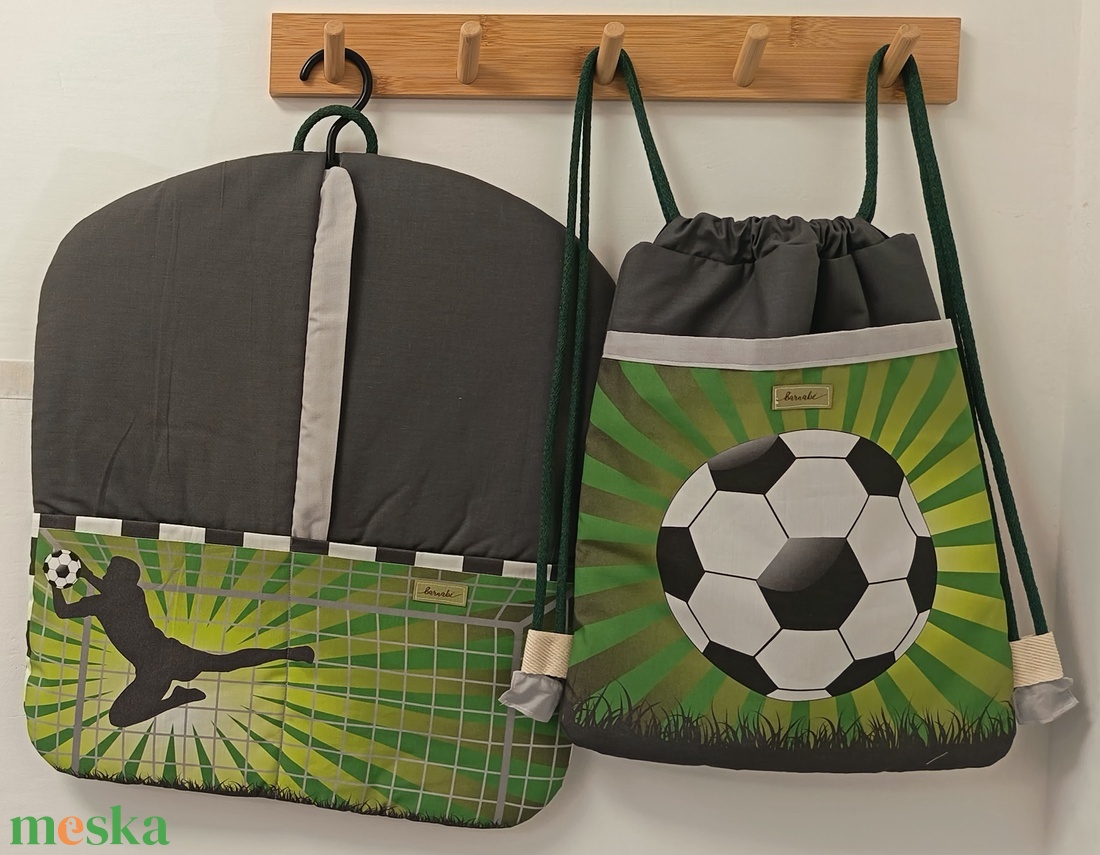 Oviszsák és tornazsák - foci mintával - játék & sport - ovis felszerelés - ovis szett - Meska.hu