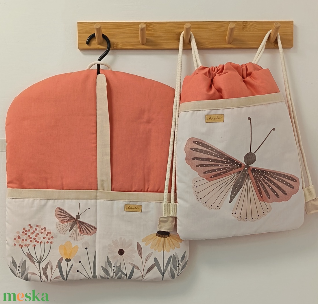 Oviszsák és tornazsák - pillangó mintával - játék & sport - ovis felszerelés - ovis szett - Meska.hu