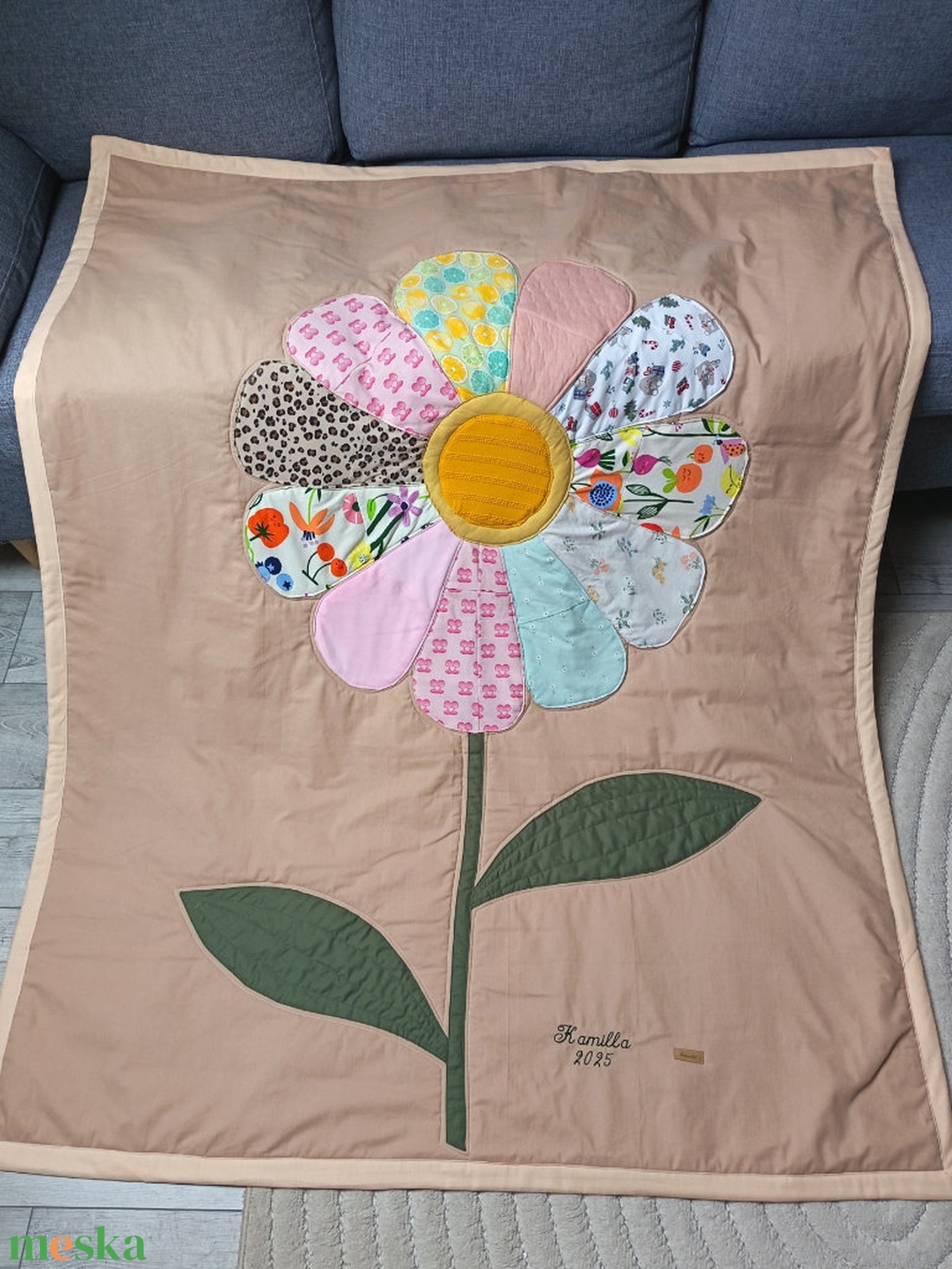 Egyedi mintás EMLÉK-takaró babruhákból 130x200 cm - otthon & életmód - lakástextil - ágytakaró - Meska.hu