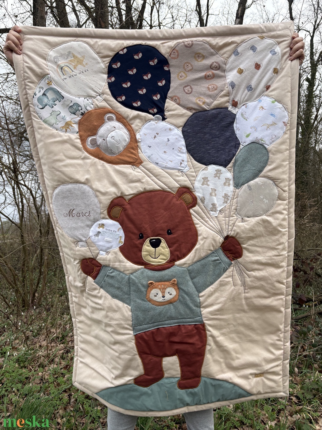 Egyedi mintás EMLÉK-takaró babruhákból 130x200 cm - otthon & életmód - lakástextil - ágytakaró - Meska.hu