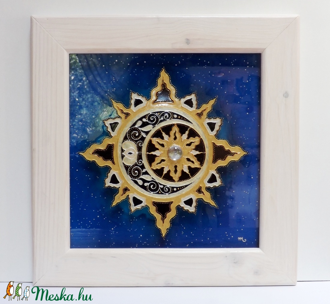 Naphoz Holddal  (üvegfestmény) -  - Meska.hu