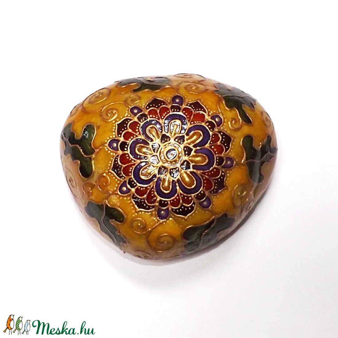 Virágmandala (festett kavics) -  - Meska.hu