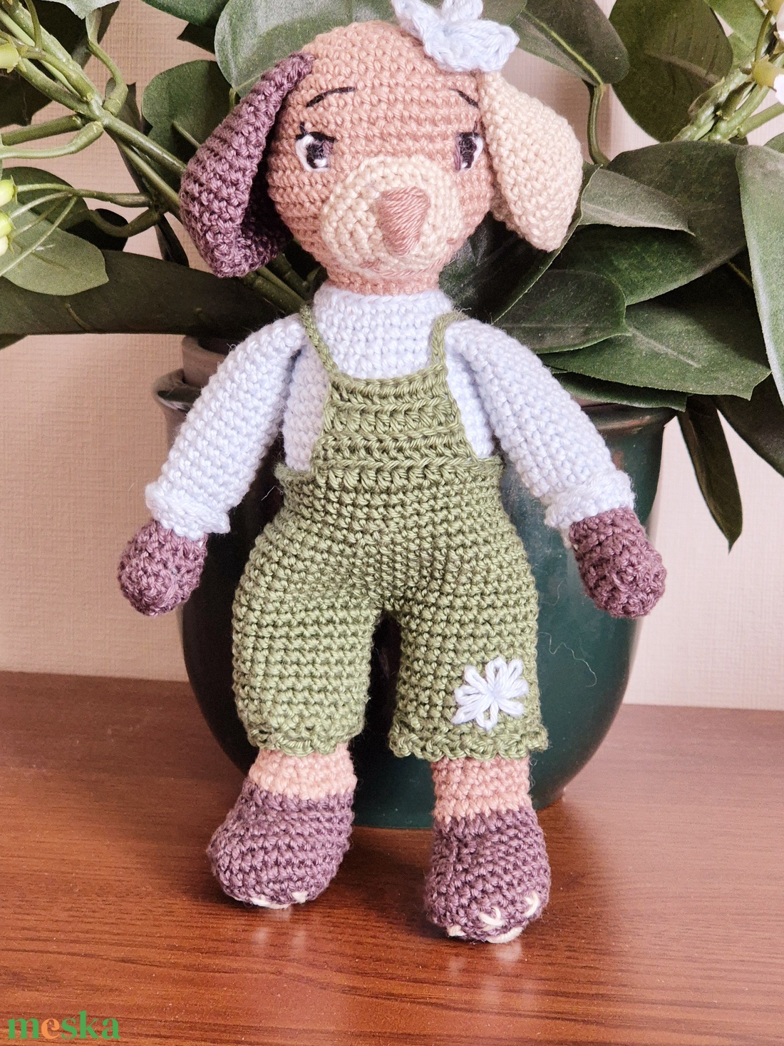 Amigurumi kutyus, nadrgos - játék & sport - plüssállat & játékfigura - kutya - Meska.hu Amigurumi kutyus, nadrgos - játék & sport - plüssállat & játékfigura - kutya - Meska.hu
