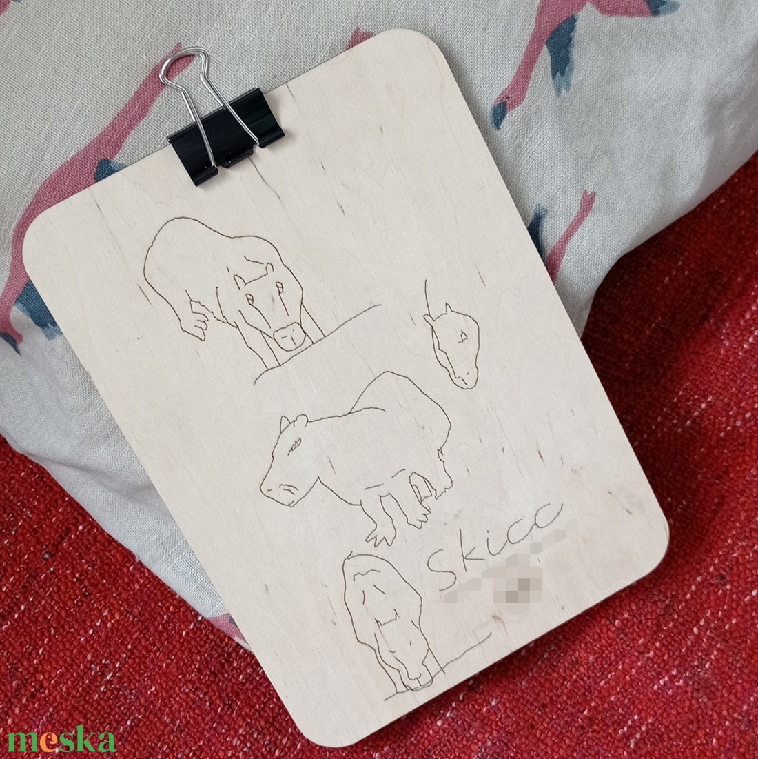 Kapibara mintás rajztábla - játék & sport - táblajáték és kártyajáték - utazójáték - Meska.hu