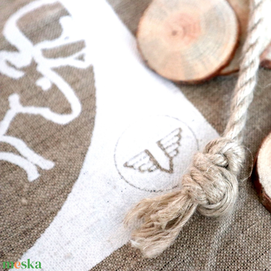 Rénszarvasos vászonzsák - otthon & életmód - papír, írószer - ajándékozás kellékei - ajándékzsák, csomagolás - Meska.hu