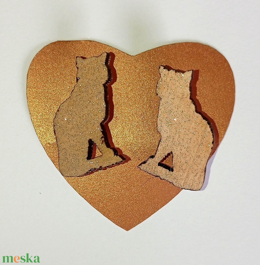 Barátság kitűzők macskás - ékszer - kitűző és bross - Meska.hu