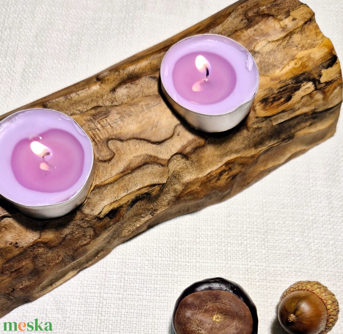 Mécsestartó diófából  - otthon & életmód - gyertya, illat, aroma - mécses és mécsestartó - Meska.hu