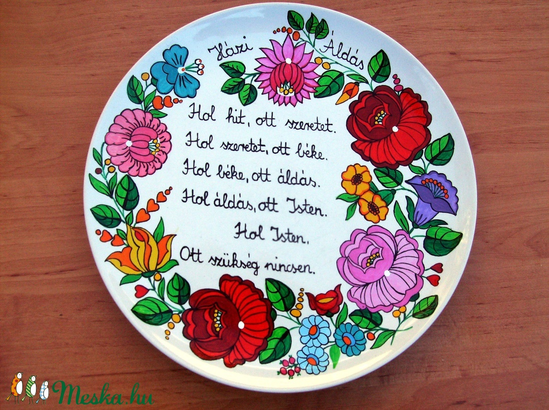 Házi áldásos porcelán kézzel festett tál . - - Meska.hu Házi áldásos porcelán kézzel festett tál . - - Meska.hu
