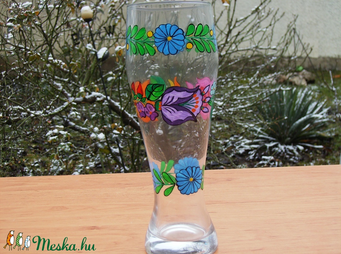 23 cm üveg váza ,kézzel festve . - otthon & lakás - dekoráció - váza - Meska.hu 23 cm üveg váza ,kézzel festve . - otthon & lakás - dekoráció - váza - Meska.hu