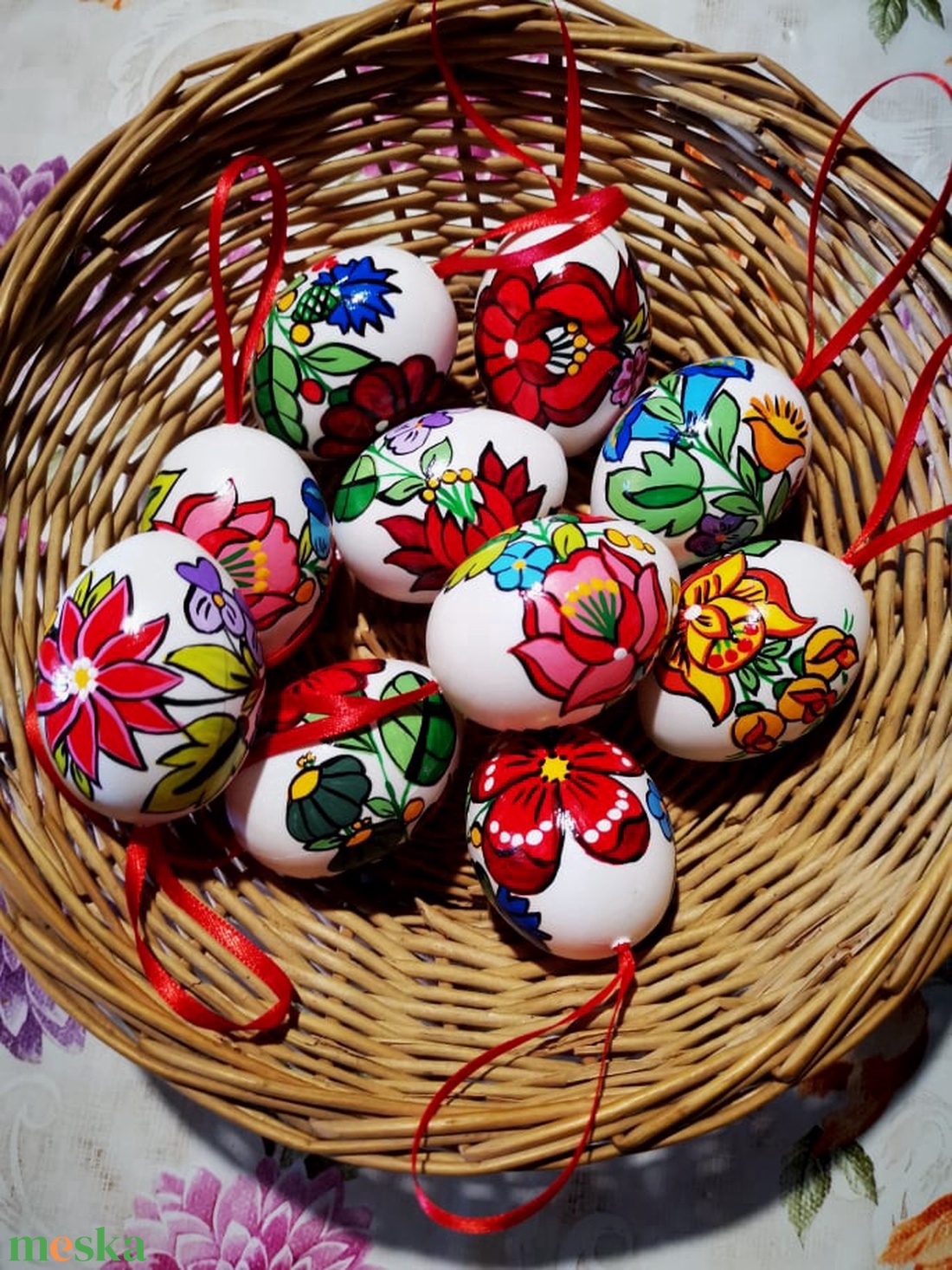 Kalocsai kézzel festett müanyag tojás .10 db . - otthon & életmód - dekoráció - dísztárgy - Meska.hu Kalocsai kézzel festett müanyag tojás .10 db . - otthon & életmód - dekoráció - dísztárgy - Meska.hu