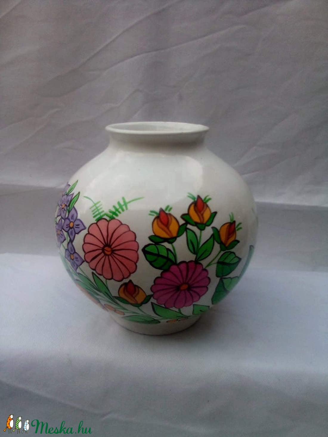 Kalocsai kézzel festett porcelán kis váza . - otthon & életmód - dekoráció - Meska.hu Kalocsai kézzel festett porcelán kis váza . - otthon & életmód - dekoráció - Meska.hu