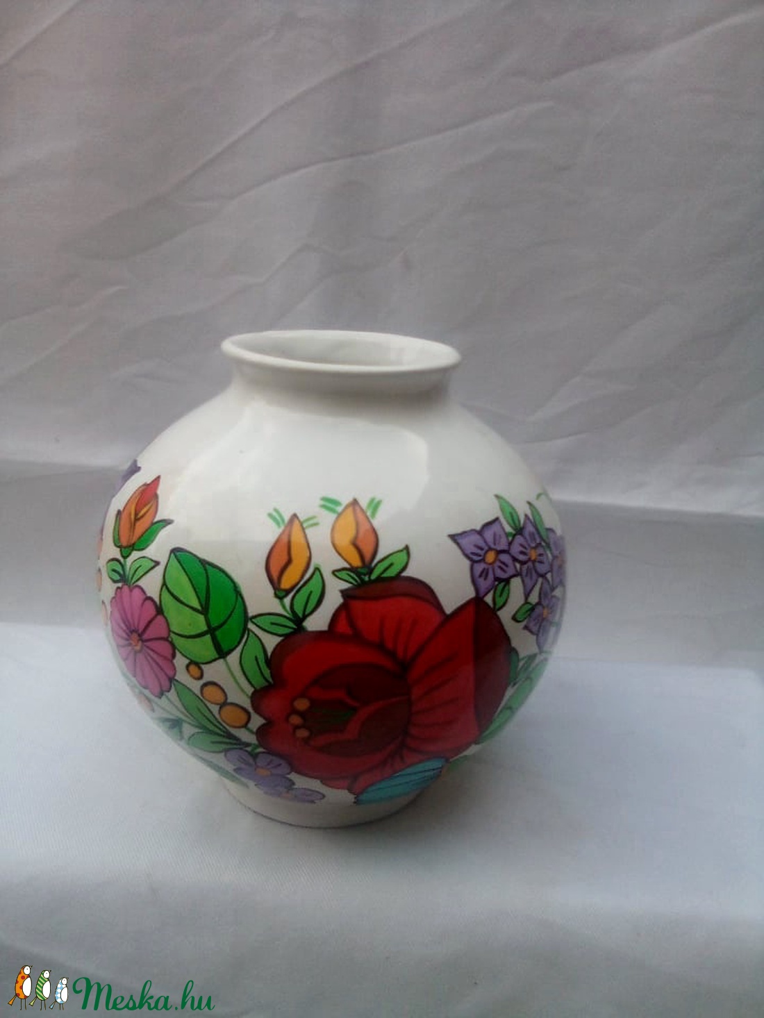 Kalocsai kézzel festett porcelán kis váza . - otthon & életmód - dekoráció - Meska.hu Kalocsai kézzel festett porcelán kis váza . - otthon & életmód - dekoráció - Meska.hu