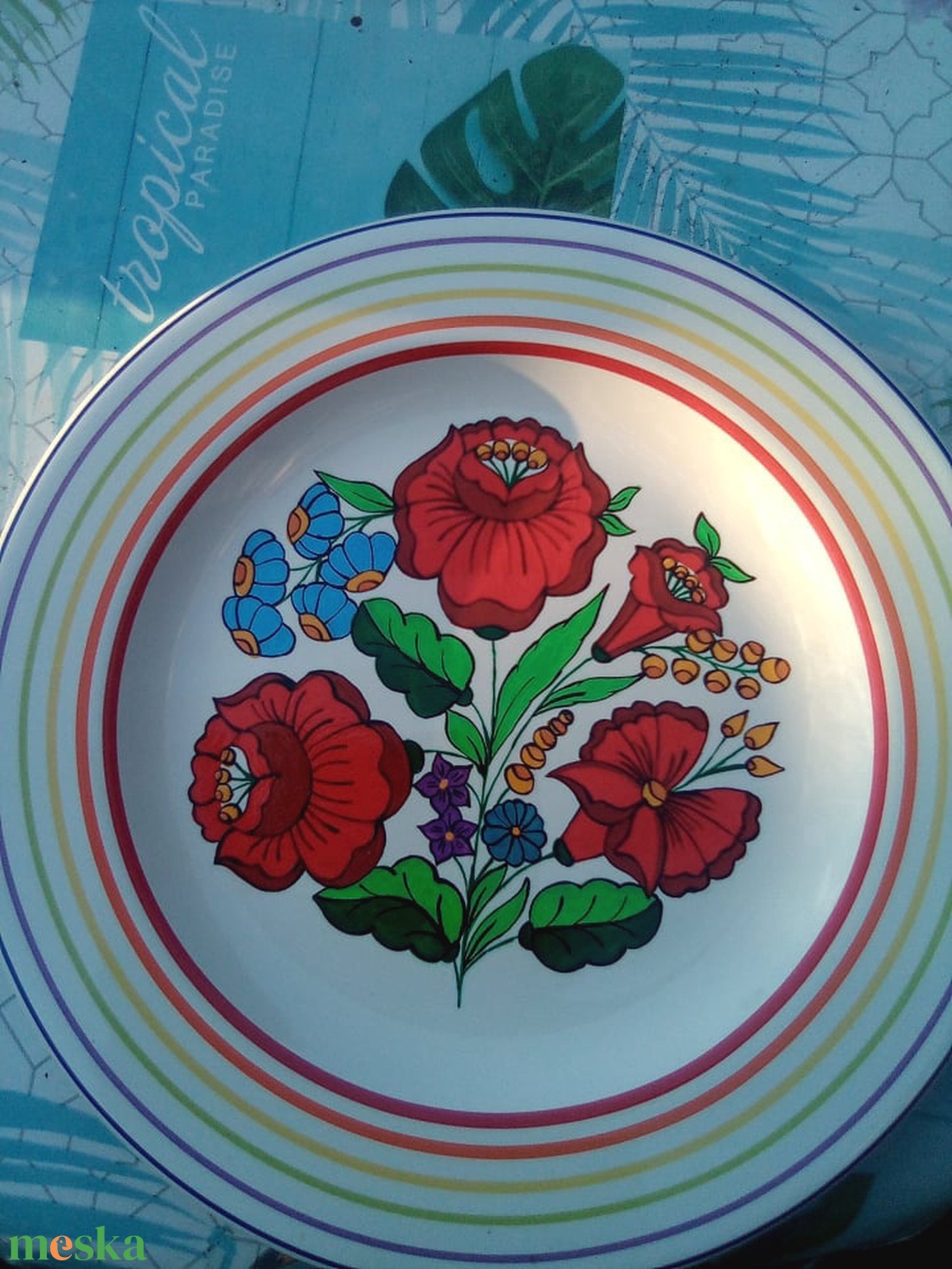 Kalocsai kézzel festett porcelán tányér . - otthon & életmód - konyhafelszerelés, tálalás - tálalás - tányér & étkészlet - Meska.hu Kalocsai kézzel festett porcelán tányér . - otthon & életmód - konyhafelszerelés, tálalás - tálalás - tányér & étkészlet - Meska.hu