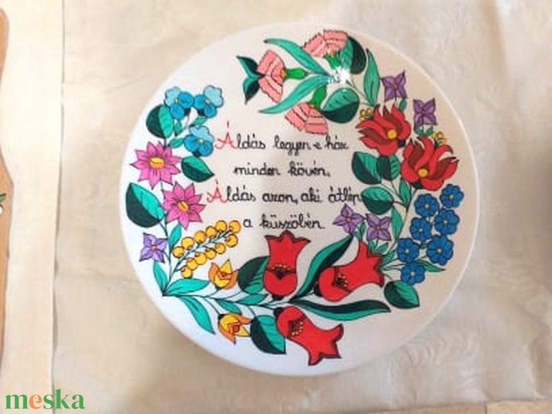 Kalocsai kézzel festett áldásos tányér . - otthon & életmód - dekoráció - dísztárgy - Meska.hu Kalocsai kézzel festett áldásos tányér . - otthon & életmód - dekoráció - dísztárgy - Meska.hu
