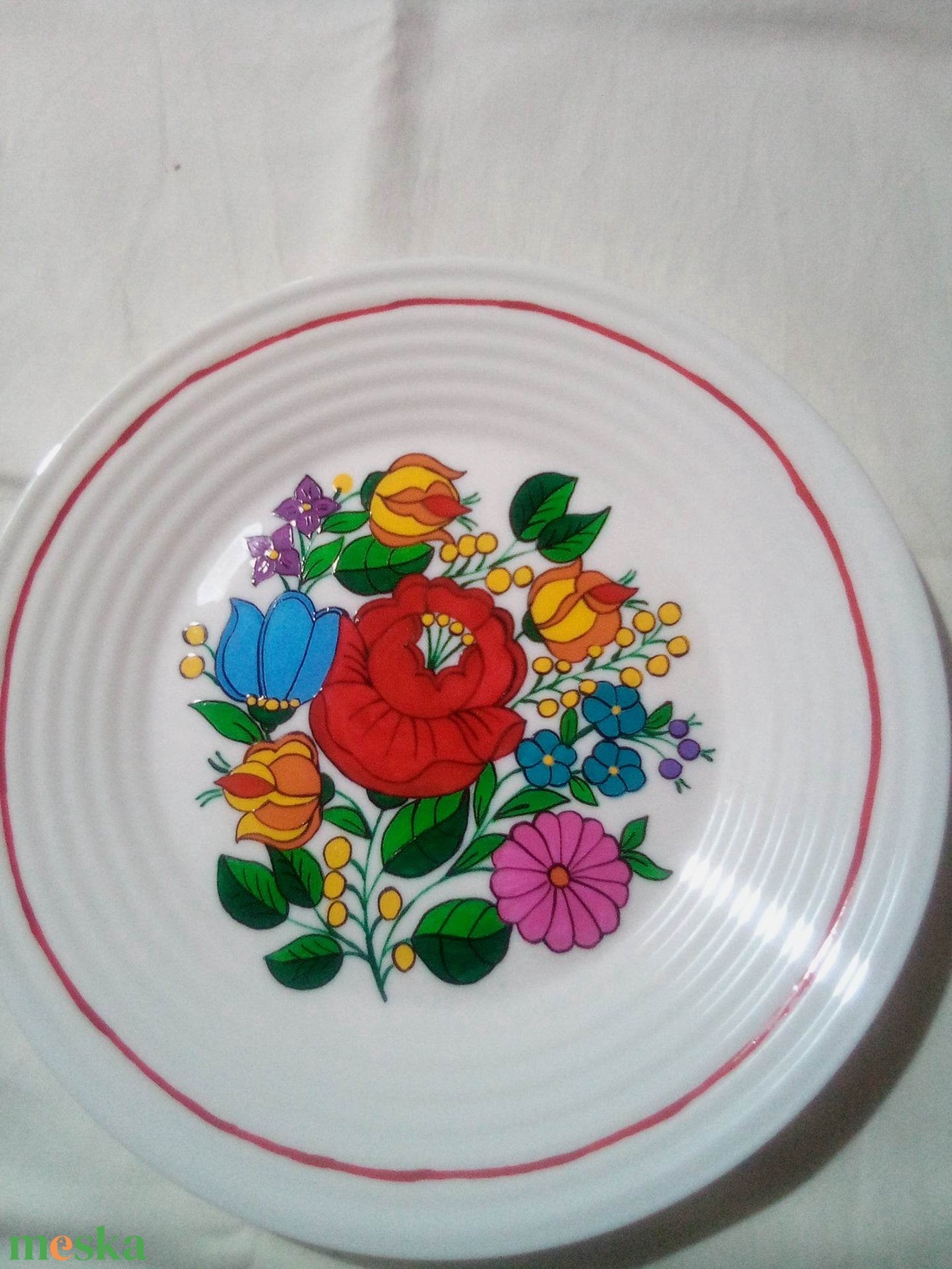 Kalocsai kézzel festett porcelán tányér . - otthon & életmód - konyhafelszerelés, tálalás - tálalás - tányér & étkészlet - Meska.hu Kalocsai kézzel festett porcelán tányér . - otthon & életmód - konyhafelszerelés, tálalás - tálalás - tányér & étkészlet - Meska.hu