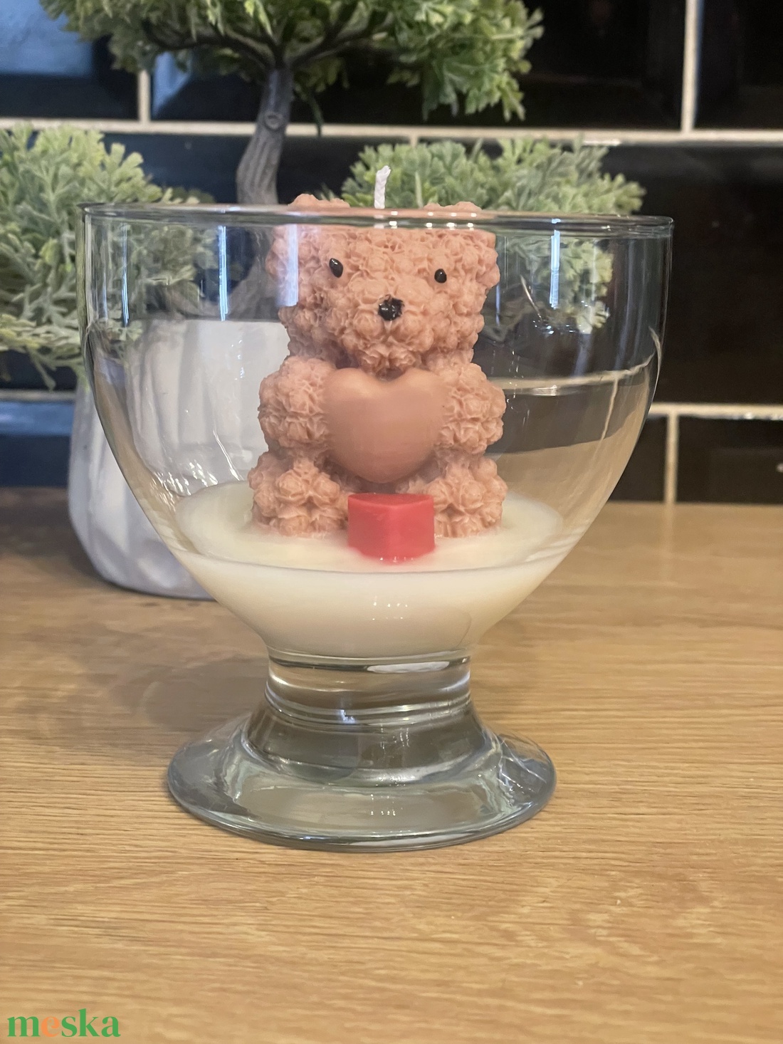 Kelyhes maci gyertya - otthon & életmód - gyertya, illat, aroma - aromalámpa - Meska.hu