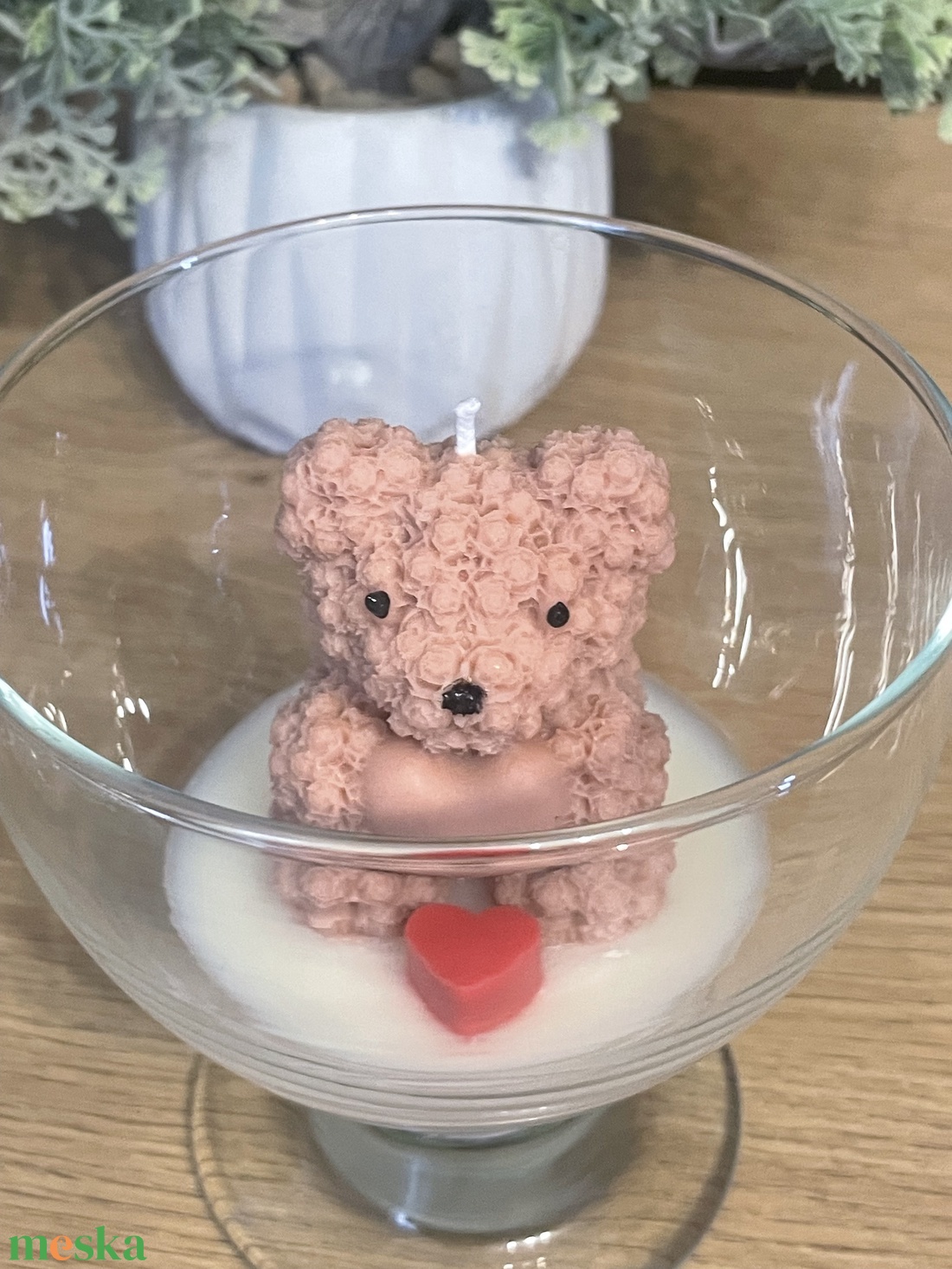 Kelyhes maci gyertya - otthon & életmód - gyertya, illat, aroma - aromalámpa - Meska.hu