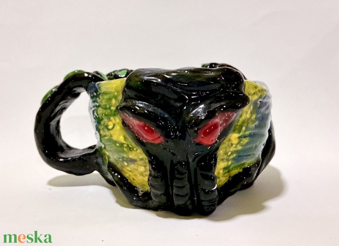 Lovecraft ihletésű kézzel készített kerámia bögre - otthon & életmód - konyhafelszerelés, tálalás - tálalás - bögre & csésze - Meska.hu