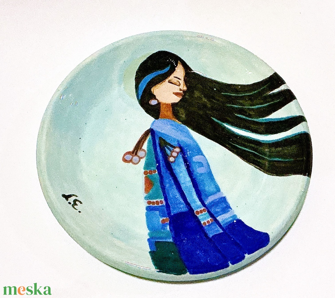 Egyedi, kézzel festett tányér - otthon & életmód - konyhafelszerelés, tálalás - tálalás - tányér & étkészlet - Meska.hu