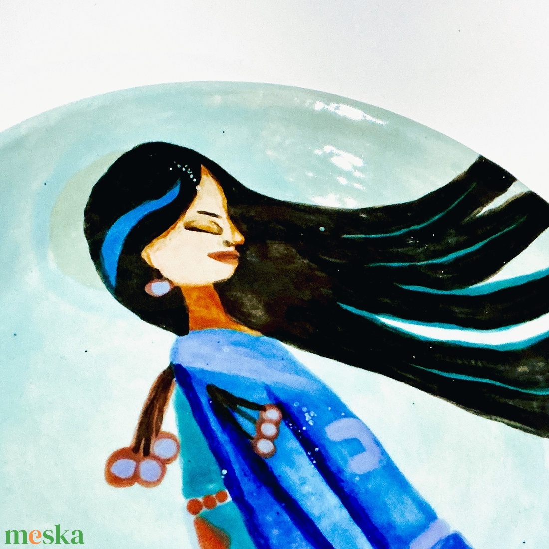 Egyedi, kézzel festett tányér - otthon & életmód - konyhafelszerelés, tálalás - tálalás - tányér & étkészlet - Meska.hu