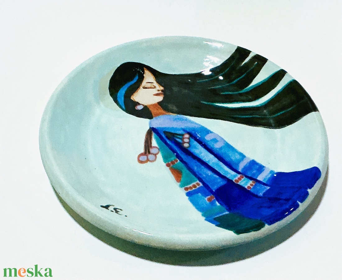 Egyedi, kézzel festett tányér - otthon & életmód - konyhafelszerelés, tálalás - tálalás - tányér & étkészlet - Meska.hu