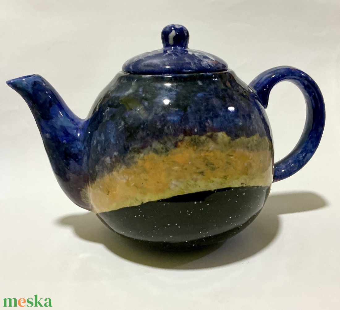 Galaxis mintájú kézzel festett teáskanna - otthon & életmód - konyhafelszerelés, tálalás - tálalás - teáskanna - Meska.hu