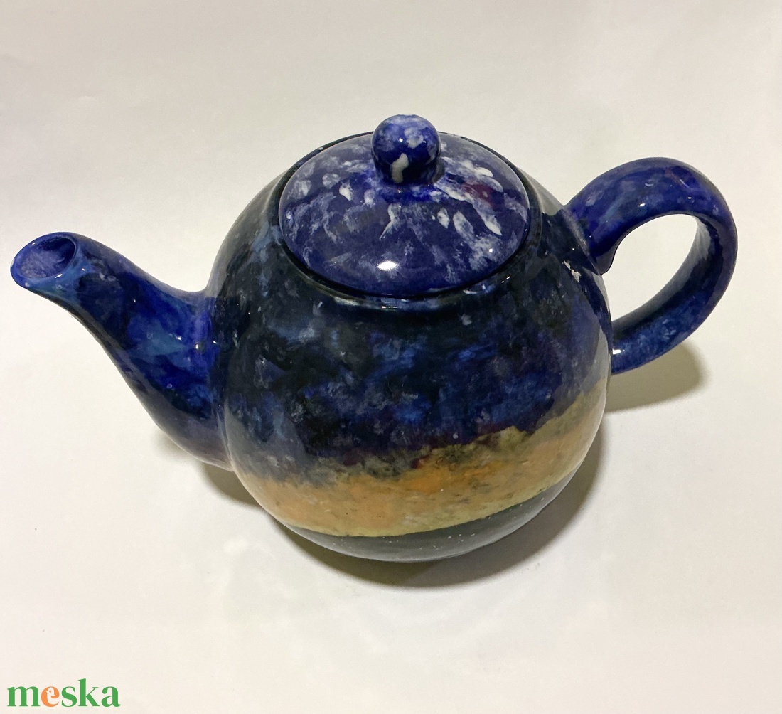 Galaxis mintájú kézzel festett teáskanna - otthon & életmód - konyhafelszerelés, tálalás - tálalás - teáskanna - Meska.hu