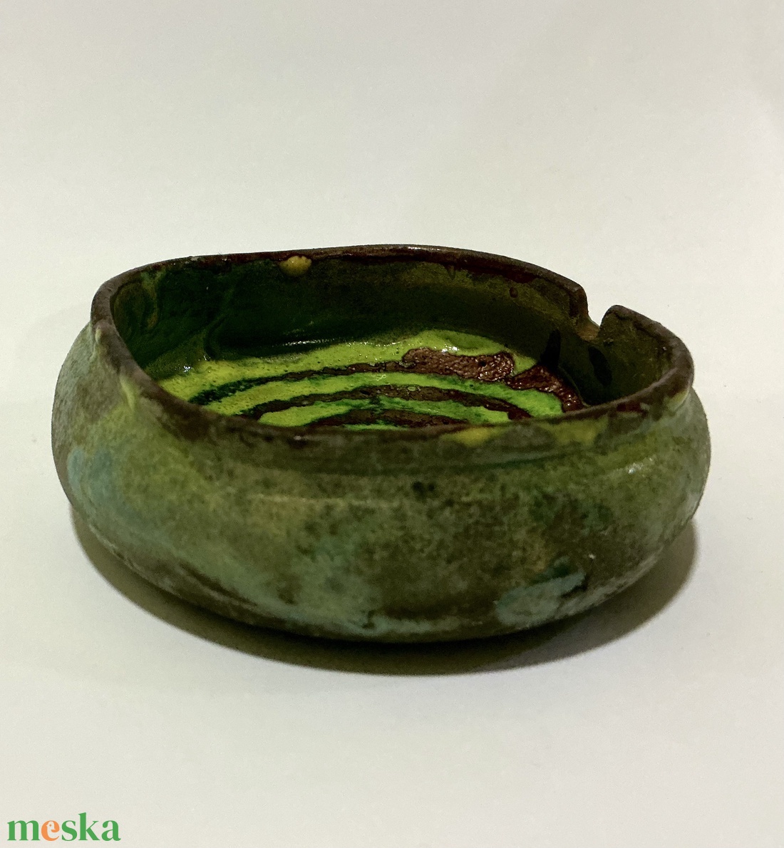 Egyedi raku kerámia hamutartó - otthon & életmód - dekoráció - asztal és polc dekoráció - hamutál, öngyújtó, pipa - Meska.hu