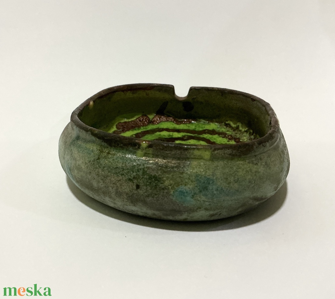 Egyedi raku kerámia hamutartó - otthon & életmód - dekoráció - asztal és polc dekoráció - hamutál, öngyújtó, pipa - Meska.hu