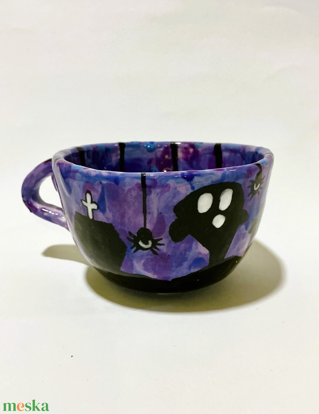 Halloween-i mintás kézzel festett bögre - otthon & életmód - konyhafelszerelés, tálalás - tálalás - bögre & csésze - Meska.hu