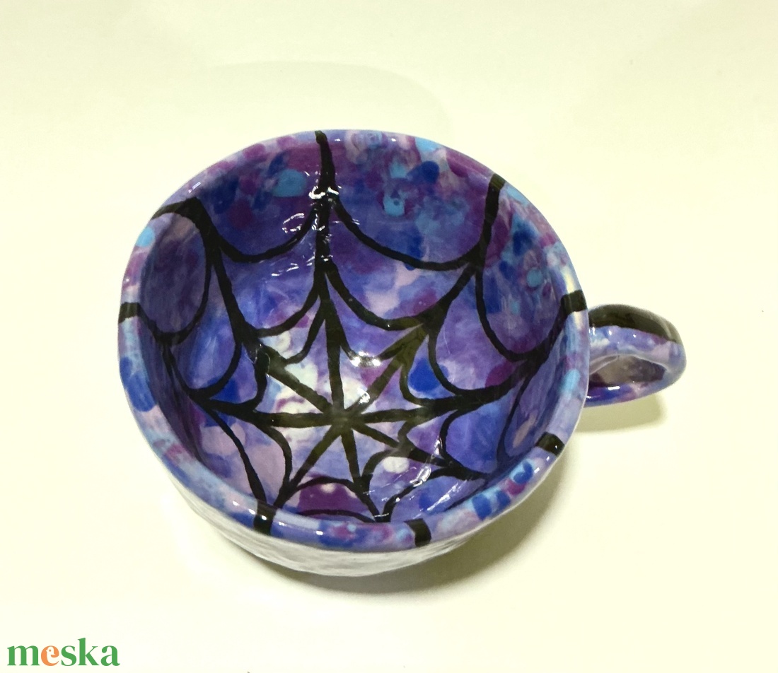 Halloween-i mintás kézzel festett bögre - otthon & életmód - konyhafelszerelés, tálalás - tálalás - bögre & csésze - Meska.hu