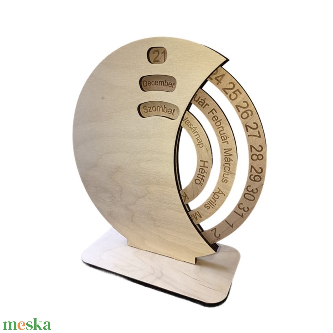 Öröknaptár, 20 cm, festhető, díszíthető - kellékek & szerszámok - hobby fa alapanyag - rétegelt lemez, fa alap - Meska.hu